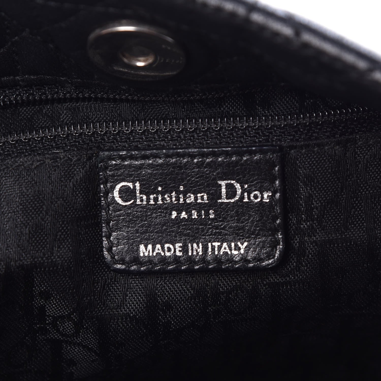 Christian Dior Lambskin Cannage Lady Dior Shoulder Bag Black 6 of 12