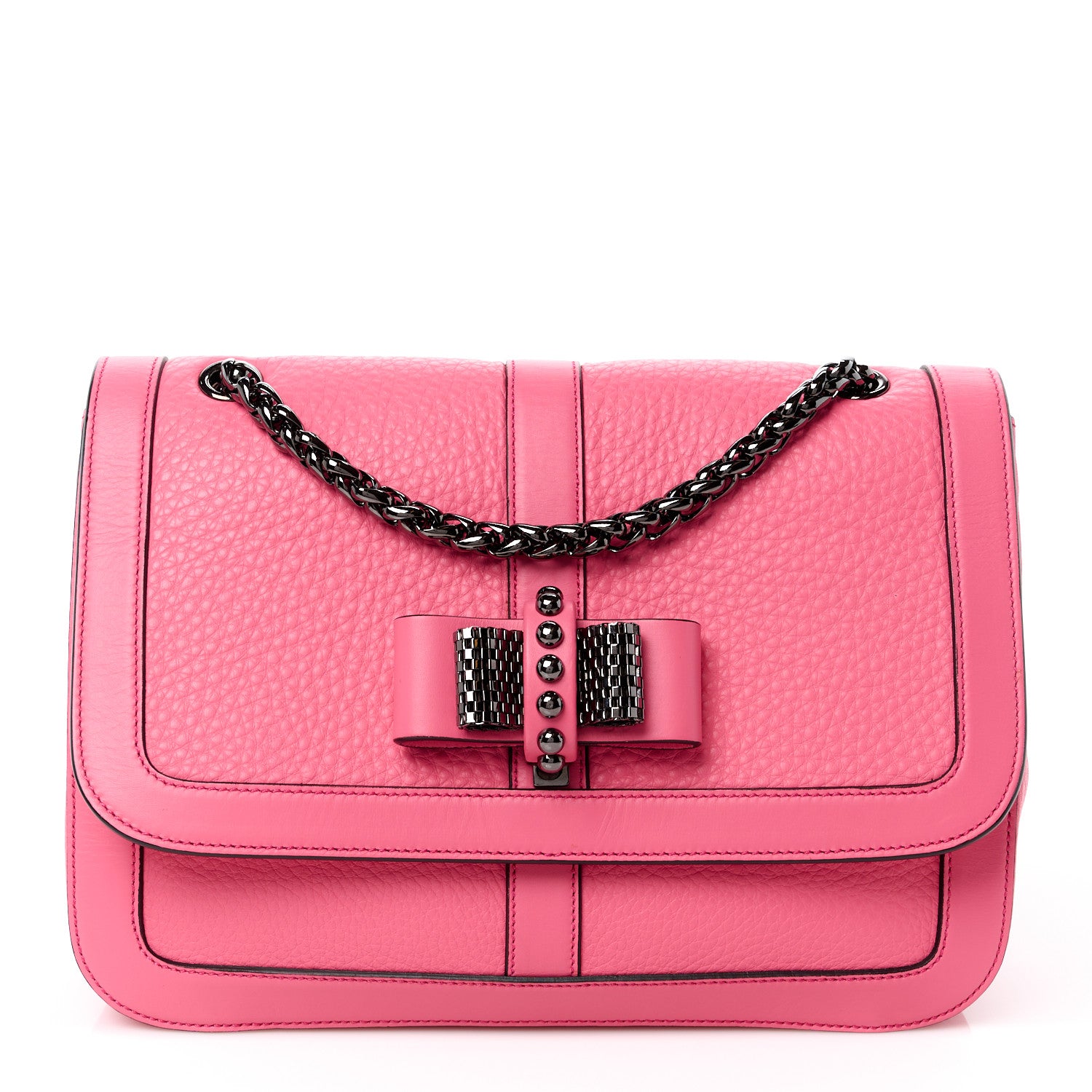 Christian Louboutin Calfskin Small Sweet Charity Shoulder Bag Pink 1 of 13