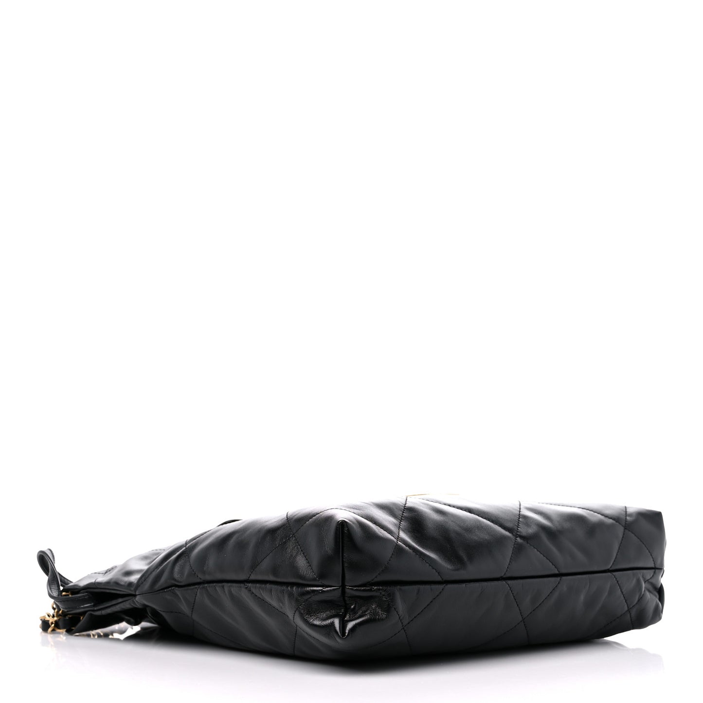 Shiny Calfskin Quilted Small Chanel 22 Black