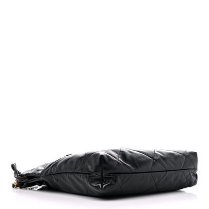 Chanel Shiny Calfskin Quilted Small Chanel 22 Black 5 of 10