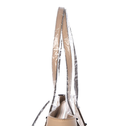 MCM Calfskin Ottomar Monogram Medium Klara Top Zip Tote New Beige 12 of 12