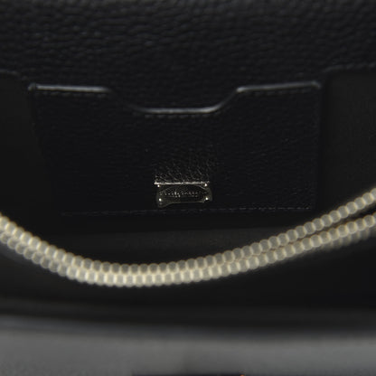 Dolce & Gabbana Grained Calfskin Rosalia Shoulder Bag Black 8 of 9
