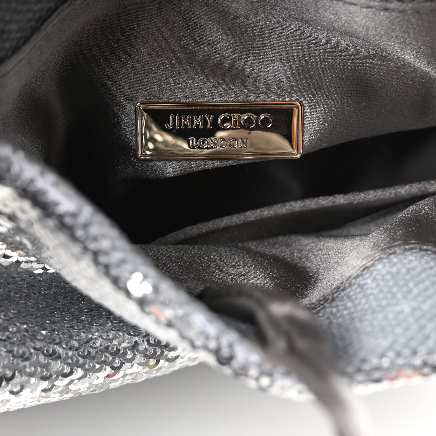 Jimmy Choo Sequin Bonny Shoulder Bag Silver 6 of 9