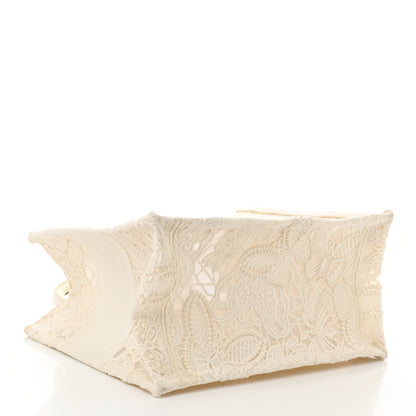 Christian Dior Embroidered 3D Macrame D-Lace Butterfly Small Book Tote White 4 of 10