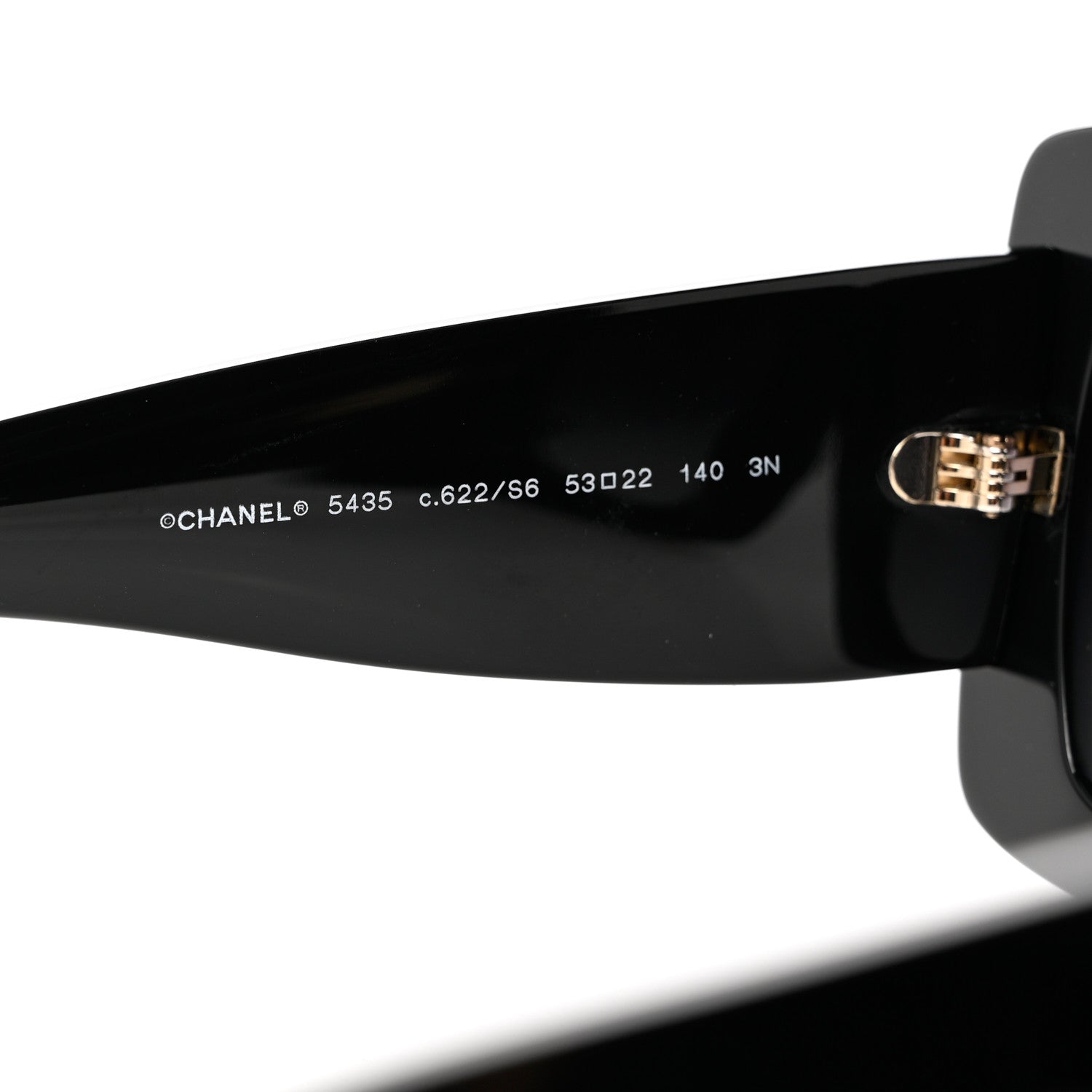 Chanel Acetate Rectangle Sunglasses 5435 Black 5 of 7