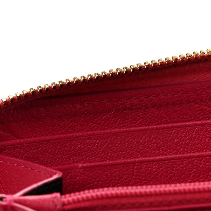 Saint Laurent Chevre Belle De Jour Zip Around Wallet Fuchsia 14 of 14