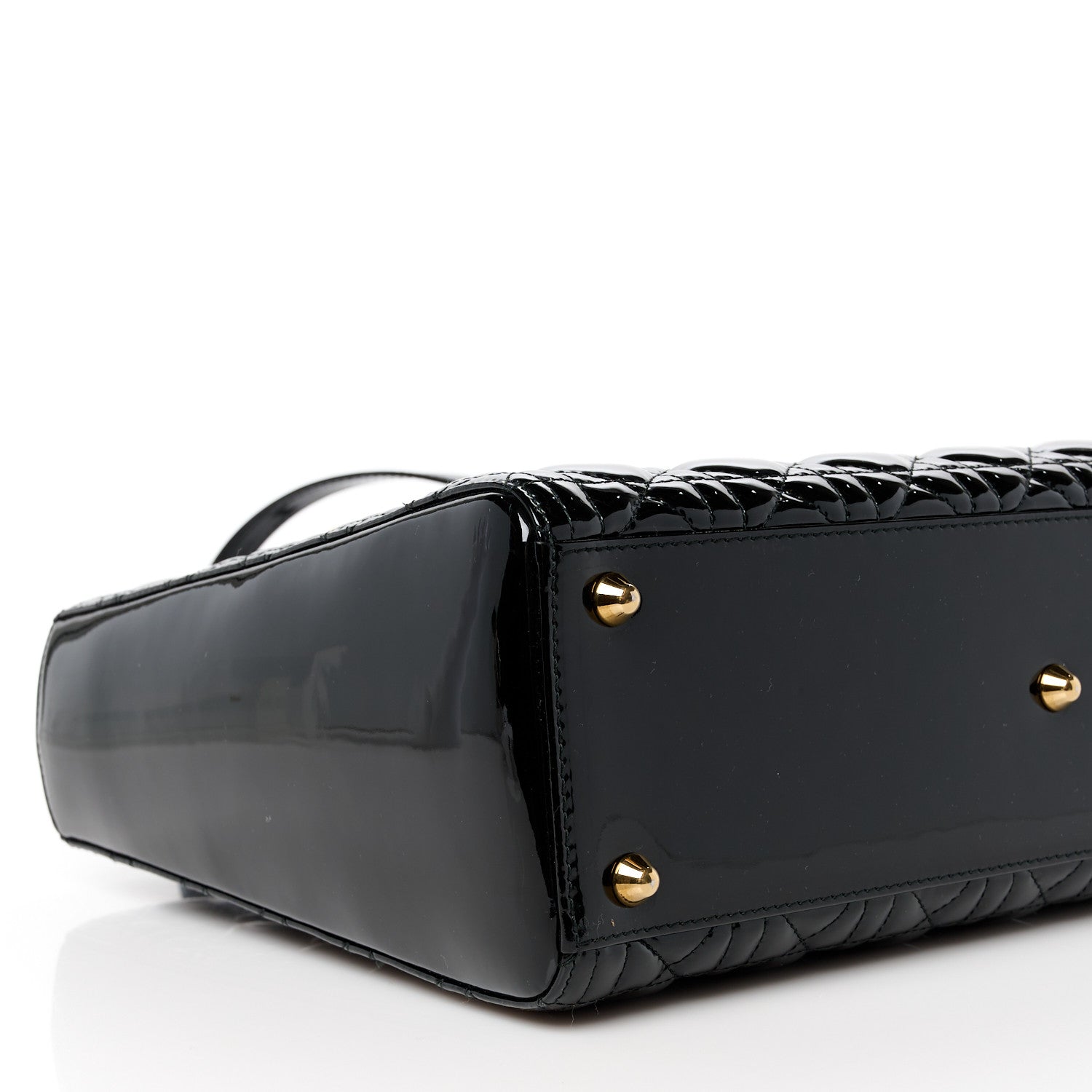 Christian Dior Patent Cannage Large Lady Dior Black 9 of 10