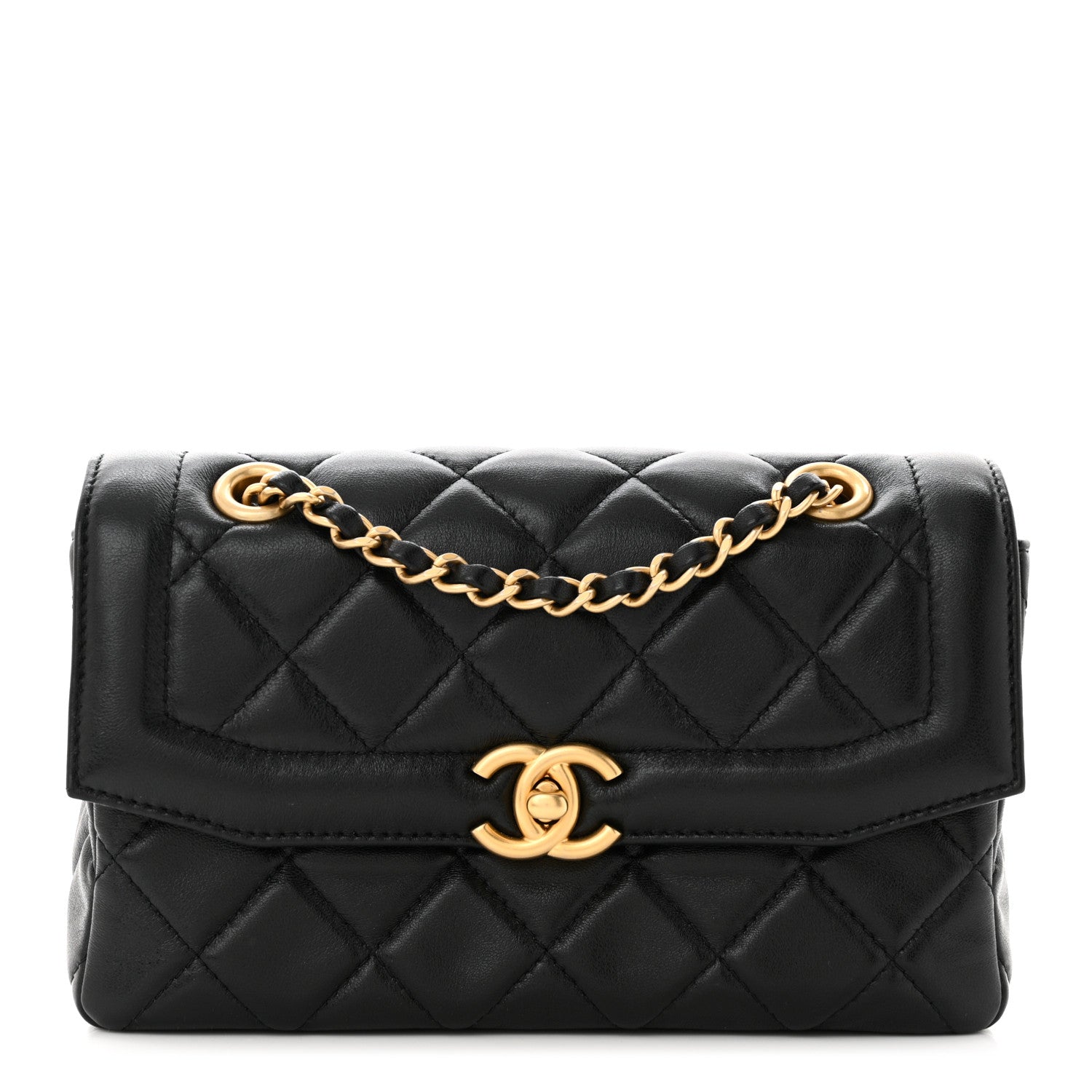 Chanel Shiny Lambskin Quilted Mini Flap Black 1 of 10
