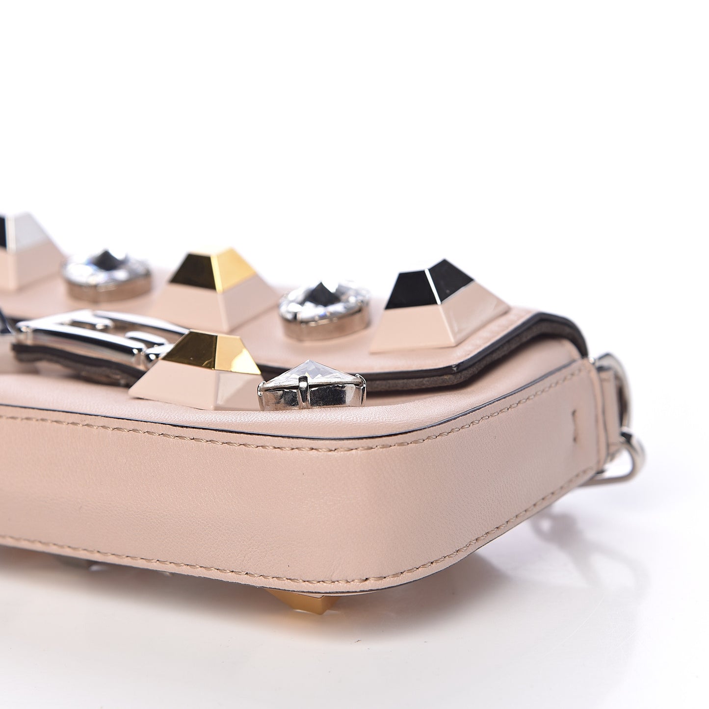 Lambskin Crystal Studded Micro Baguette Plaster