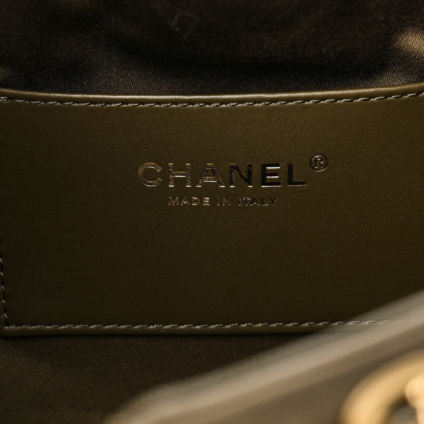 Canvas Quilted Small Chanel 25 Handbag Khaki