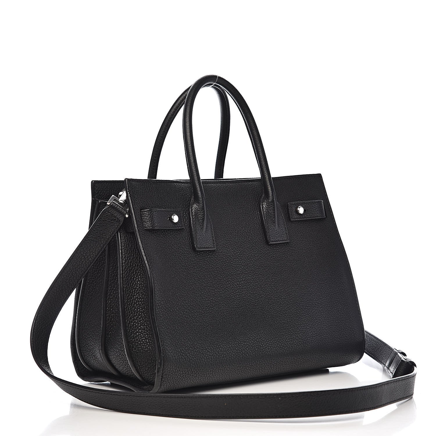 Saint Laurent Grained Calfskin Baby Sac De Jour Souple Black 3 of 13