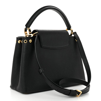 Louis Vuitton Taurillon Studded Capucines PM Black 3 of 10