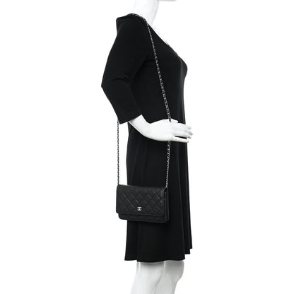 Chanel Caviar Quilted Wallet on Chain WOC Black 2 of 14