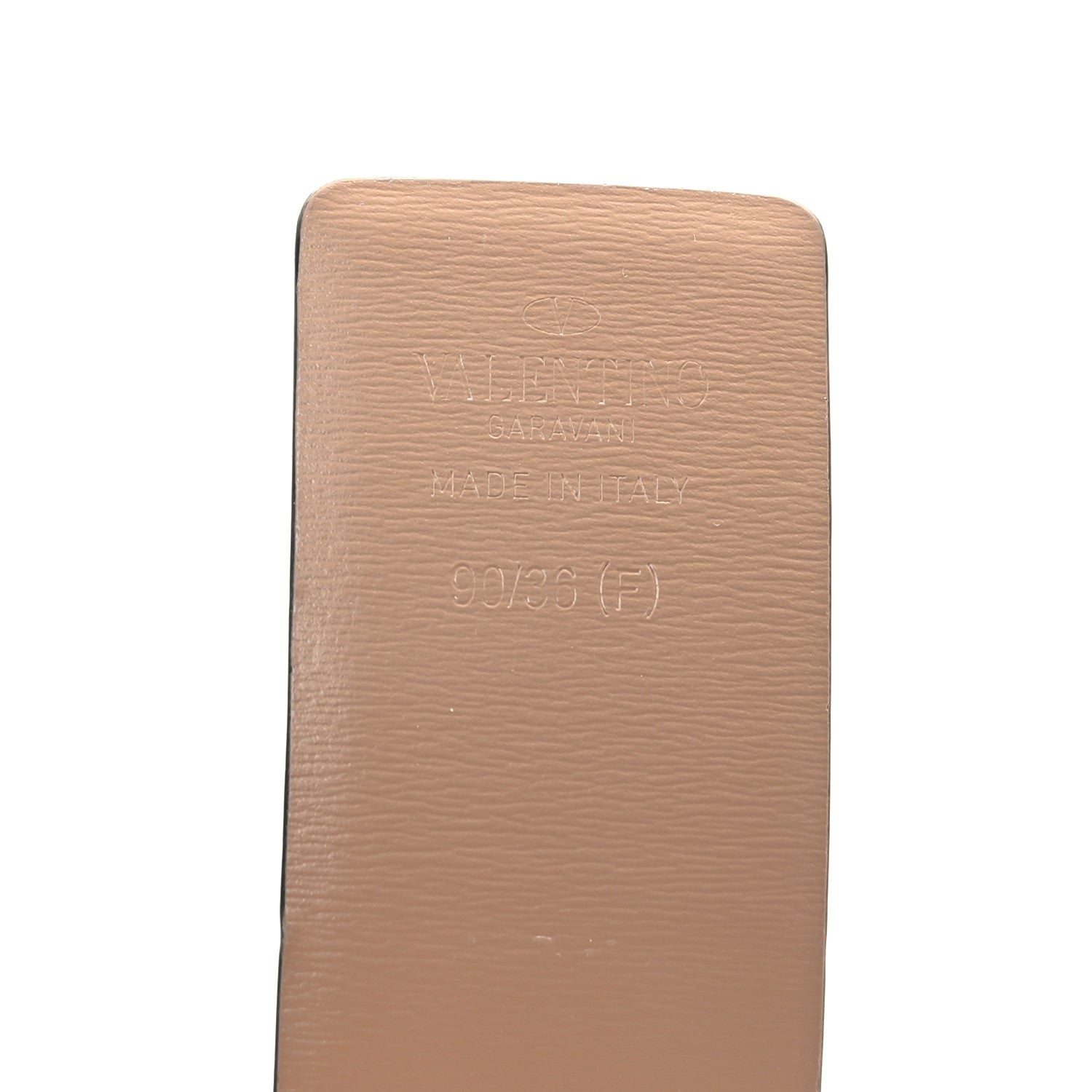 Valentino Garavani Glossy Calfskin VLogo Reversible 40mm Belt 90 36 Light Ivory Rose Cannelle 6 of 6
