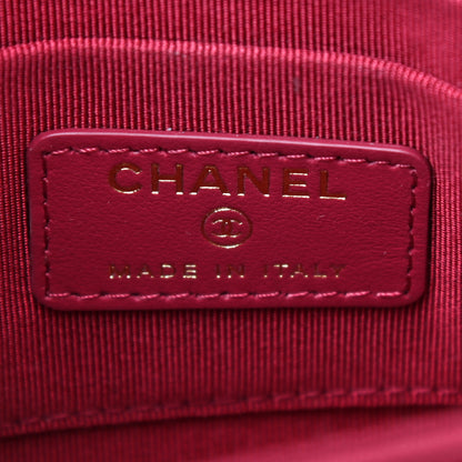 Chanel Shiny Goatskin Quilted Small Chanel 19 Pouch With Handle Black 6 of 7