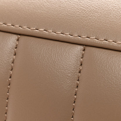Saint Laurent Calfskin Y Quilted Monogram Medium Loulou Chain Satchel Dark Beige 12 of 12
