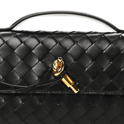 Bottega Veneta Nappa Intrecciato Long Andiamo Top Handle Clutch Black 7 of 7