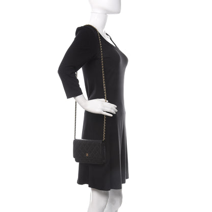 Chanel Caviar Quilted Wallet On Chain WOC Black 2 of 12
