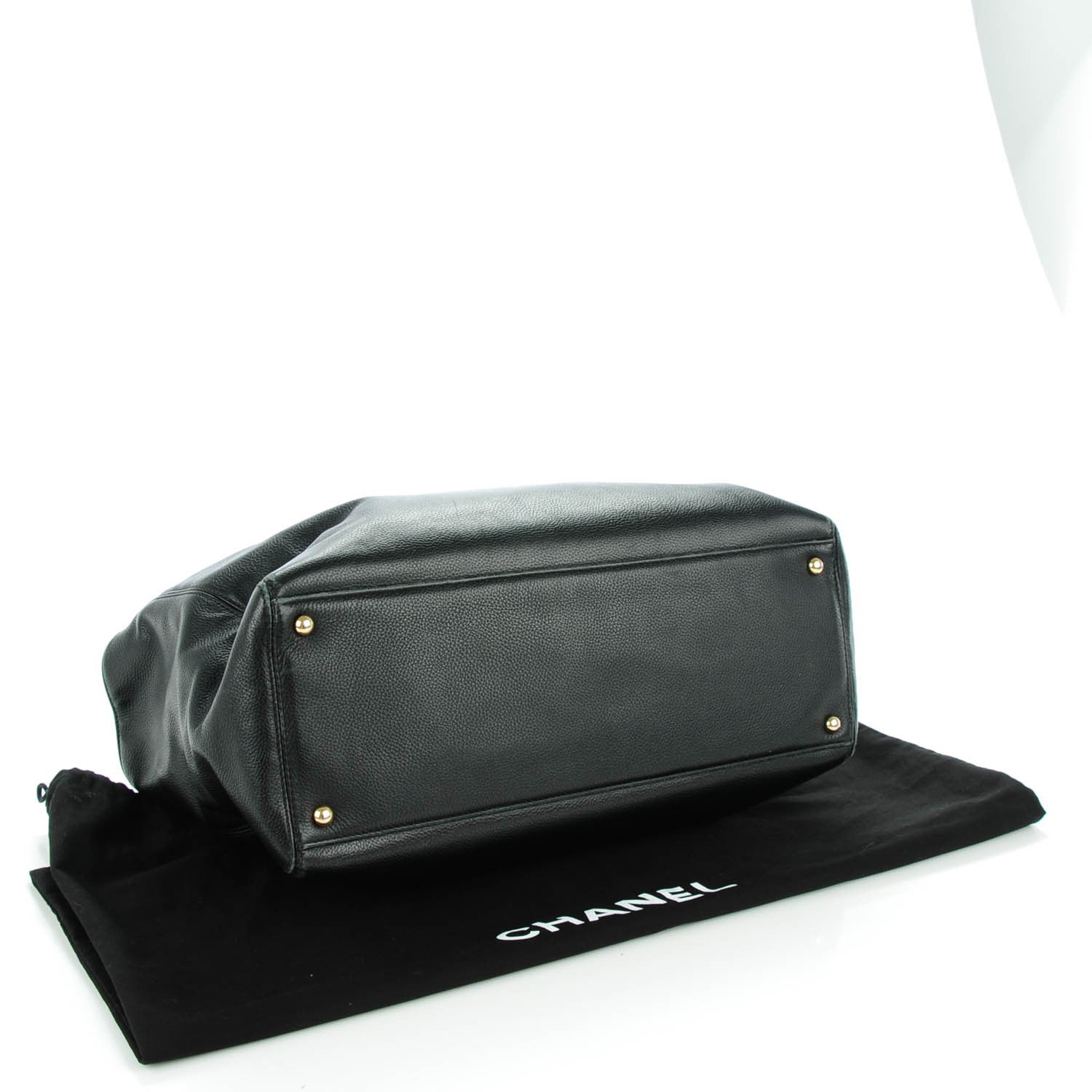 Chanel Calfskin Cerf Executive Shopper Tote Black 4 of 9