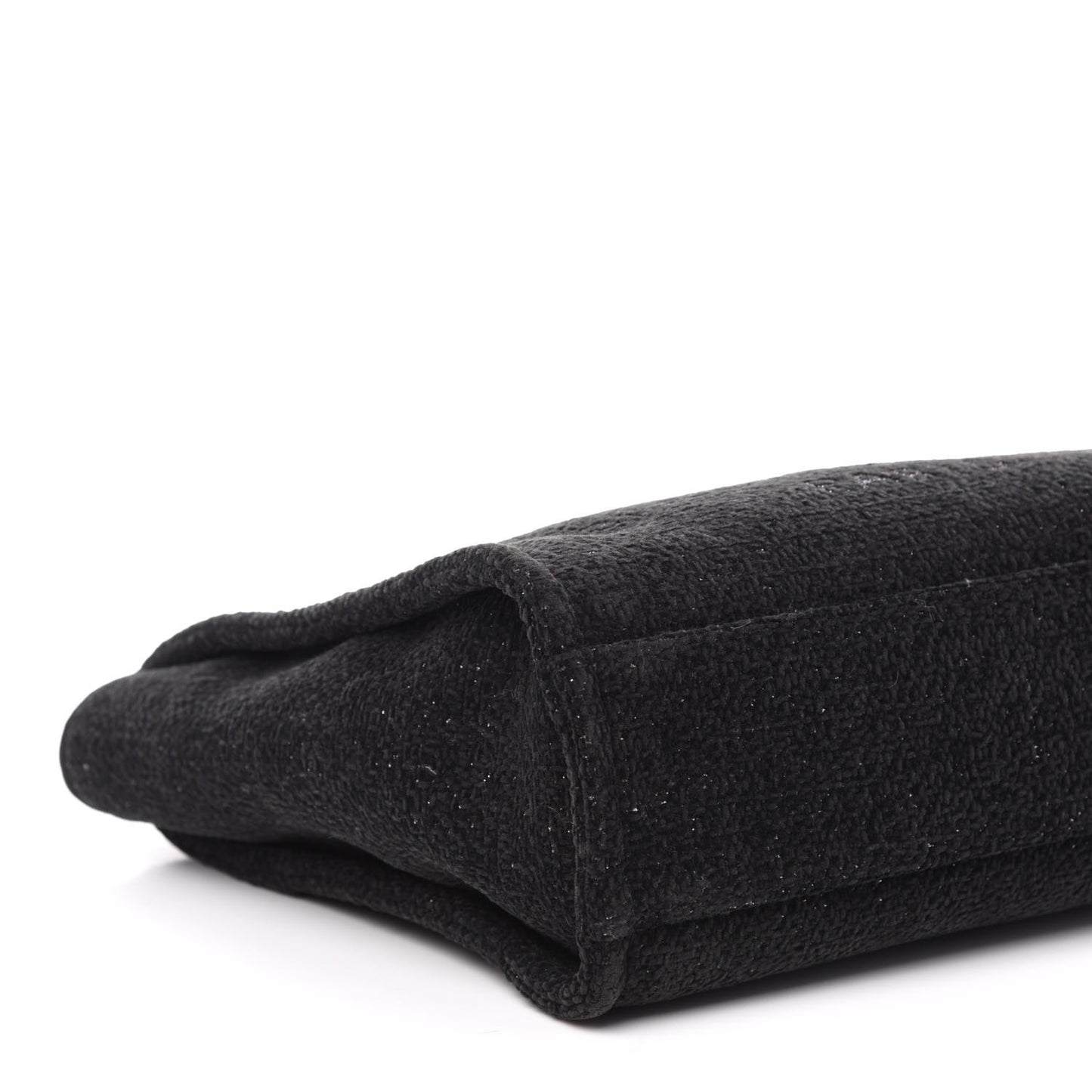 Lurex Boucle Mini Deauville Tote Black