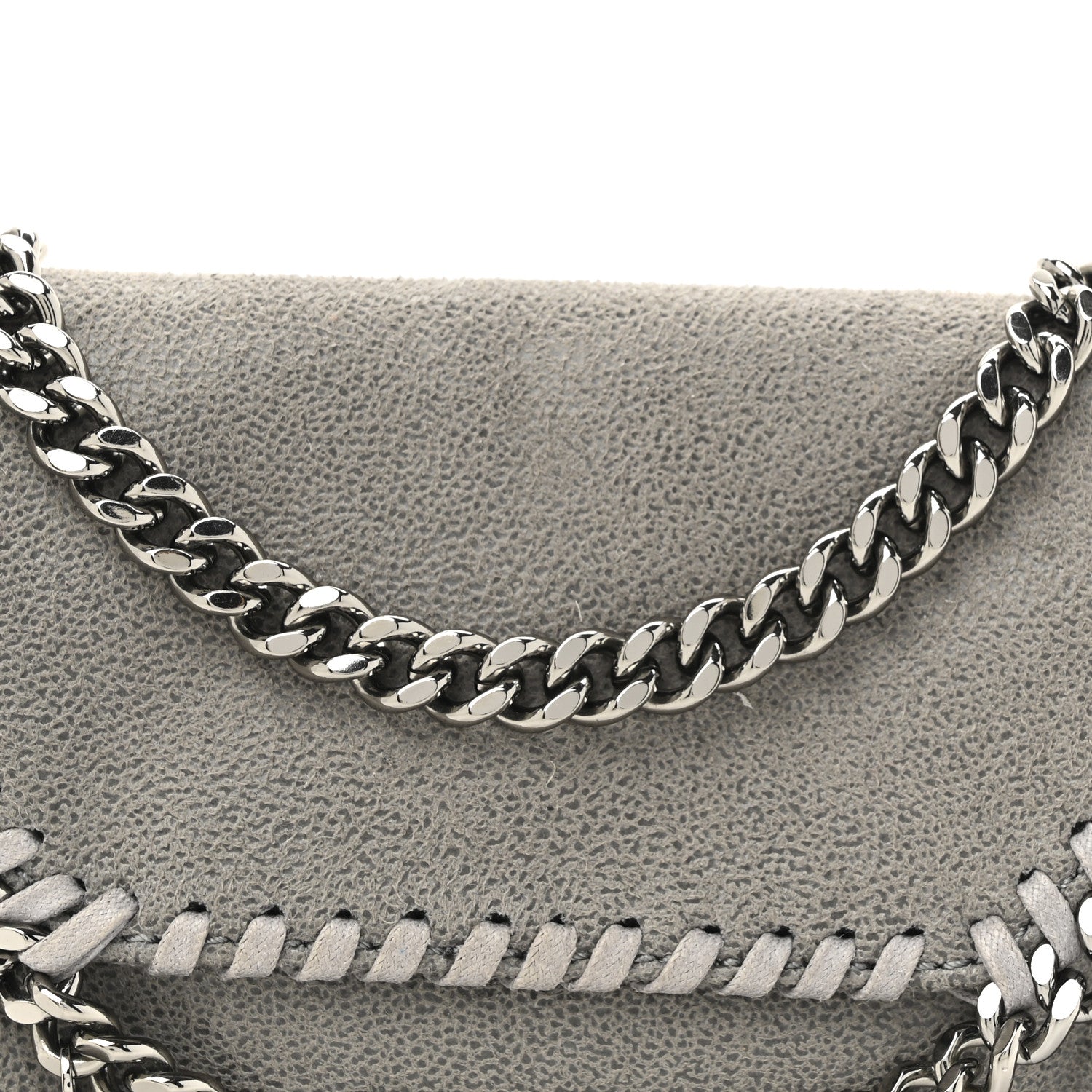 Stella McCartney Shaggy Deer Tiny Fold Over Falabella Tote Grey 7 of 9