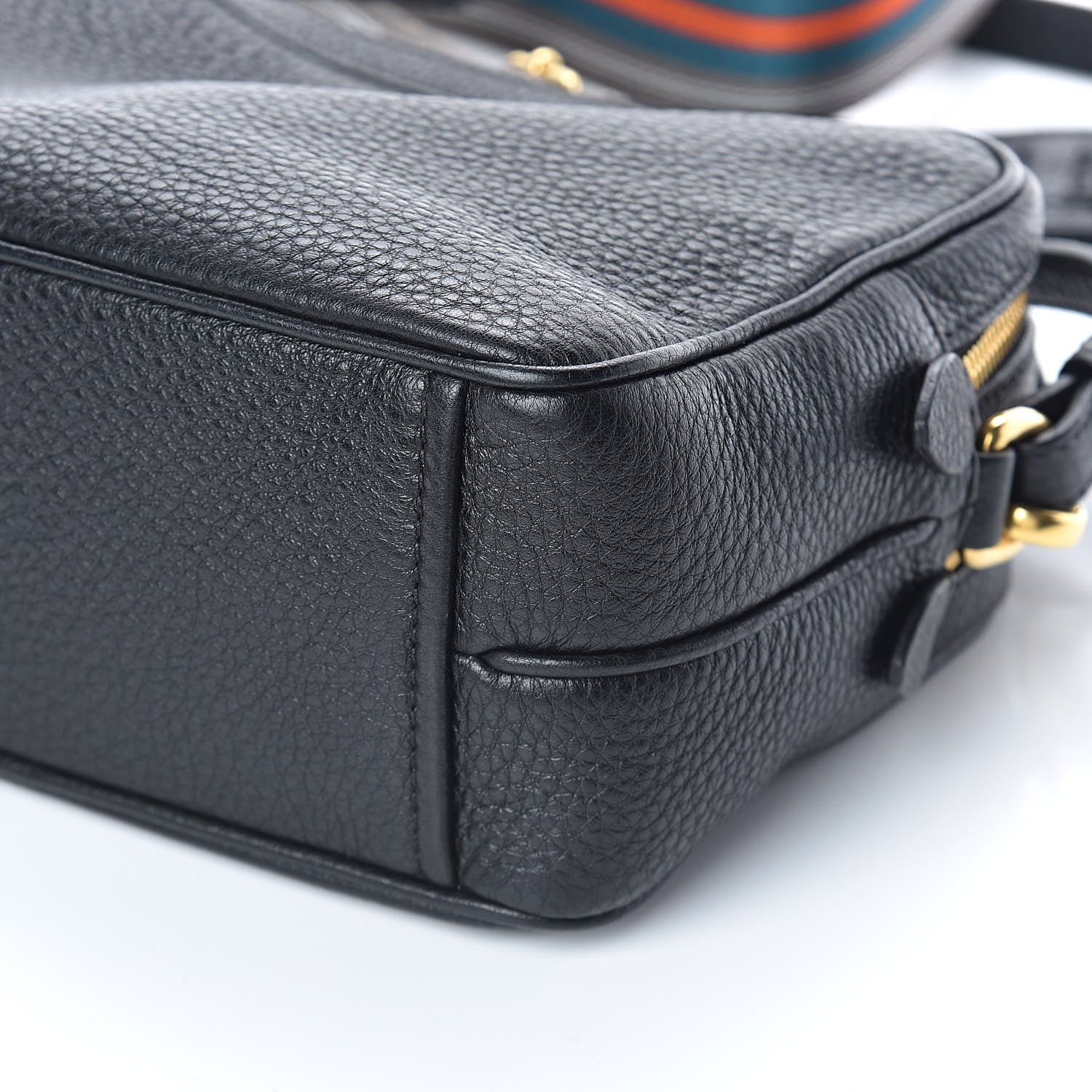 Prada Vitello Daino Medium Double Zip Shoulder Bag Black 10 of 11