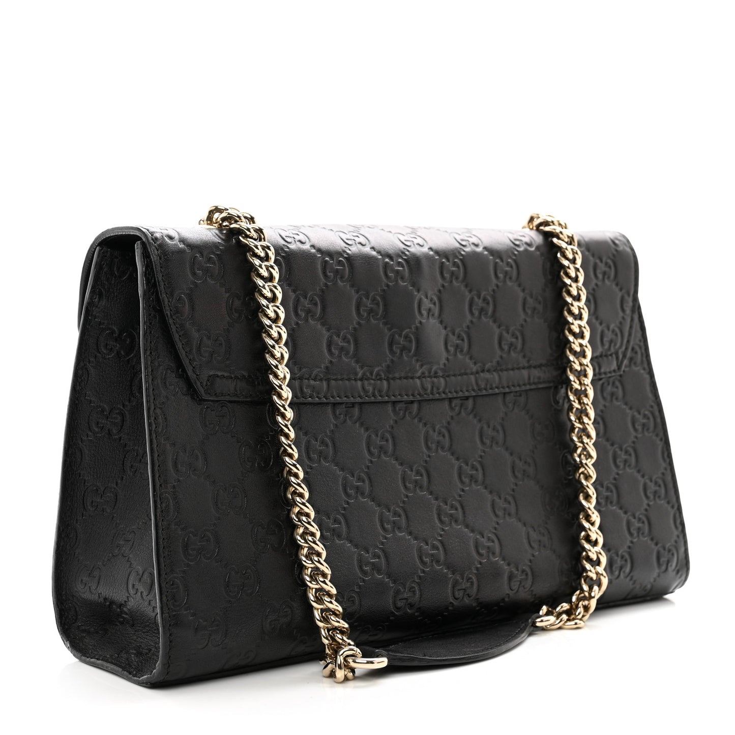 Guccissima Medium Emily Chain Shoulder Bag Black