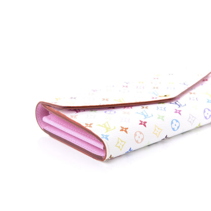 Louis Vuitton Multicolor Sarah Wallet NM White Litchi 5 of 8