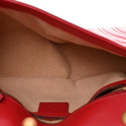 Gucci Calfskin Matelasse Small GG Marmont Shoulder Bag Hibiscus Red 5 of 10