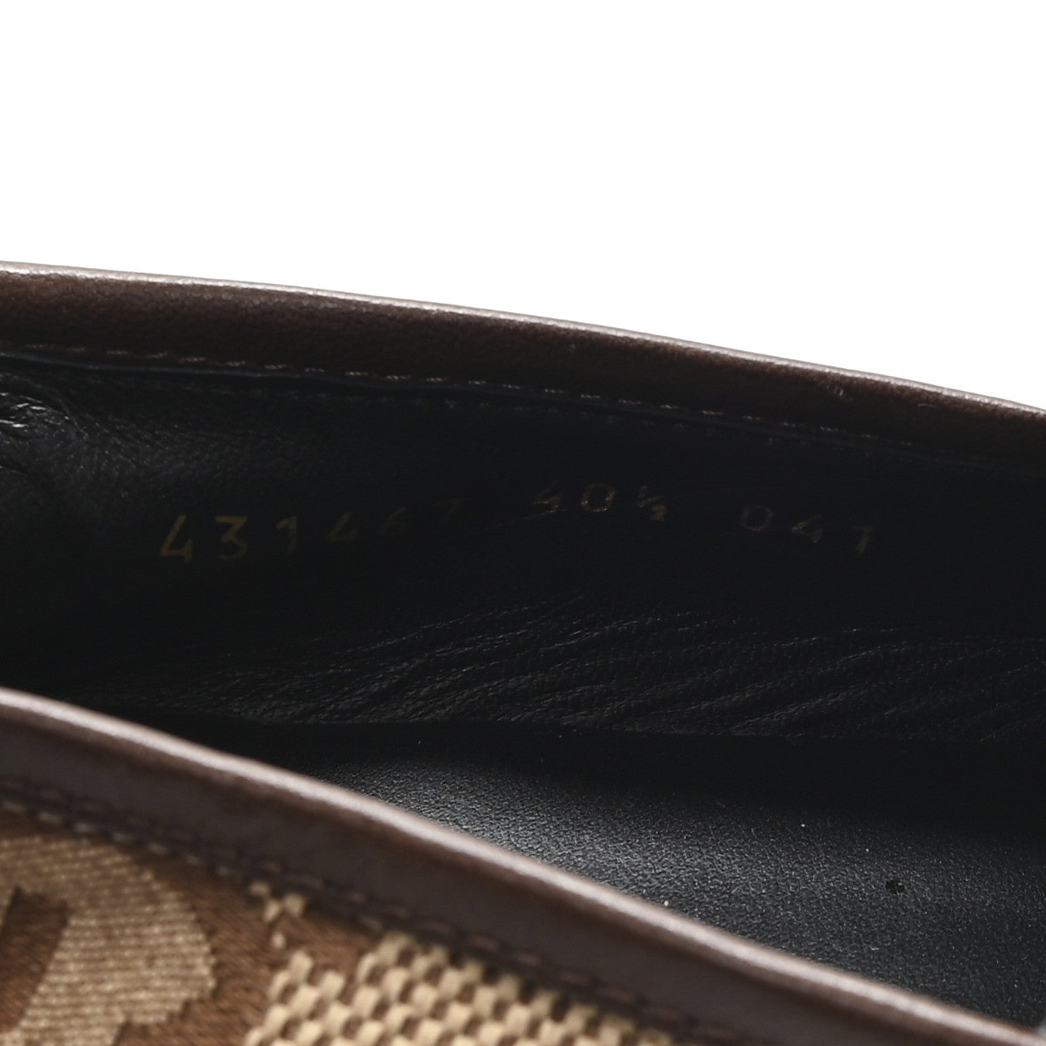 Gucci Monogram Jumbo GG Malaga Kid Horsebit Womens Jordaan Loafers 40.5 Camel Ebony New Acero Beige 9 of 10