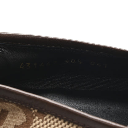 Gucci Monogram Jumbo GG Malaga Kid Horsebit Womens Jordaan Loafers 40.5 Camel Ebony New Acero Beige 9 of 10