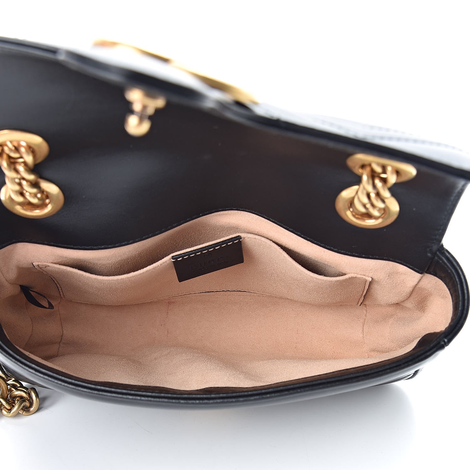 Gucci Calfskin Matelasse Mini GG Marmont Shoulder Bag Black 5 of 12