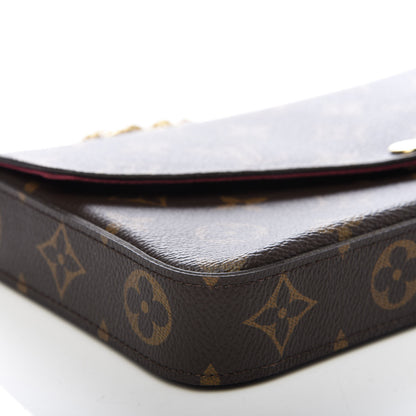 Louis Vuitton Monogram Pochette Felicie Chain Wallet Fuchsia 7 of 10