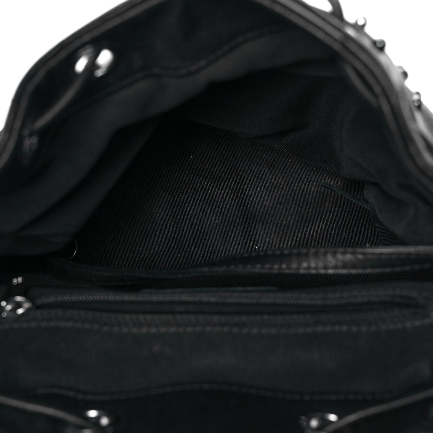 Lambskin Chevron Quilted Studded Stud Wars Backpack Black