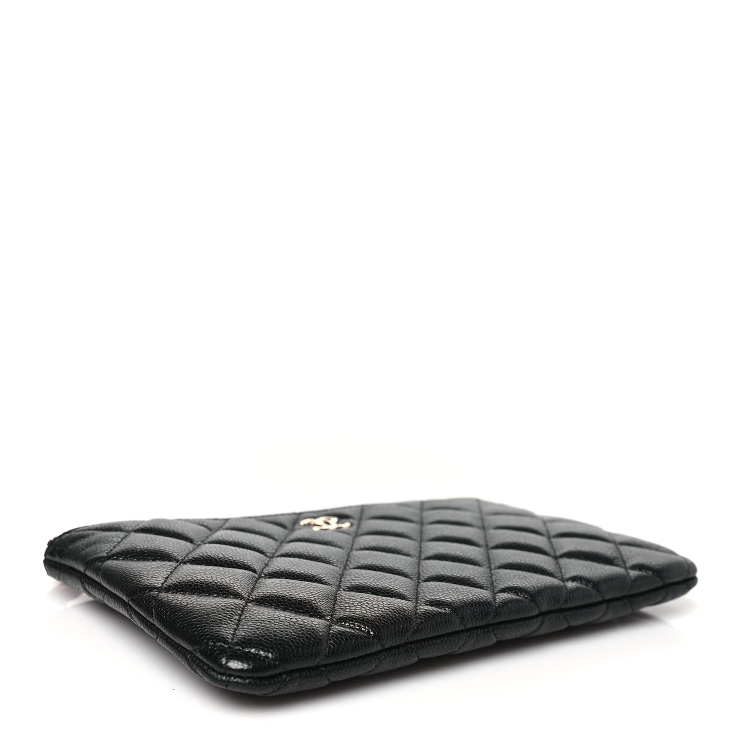 Caviar Quilted Cosmetic Case Black