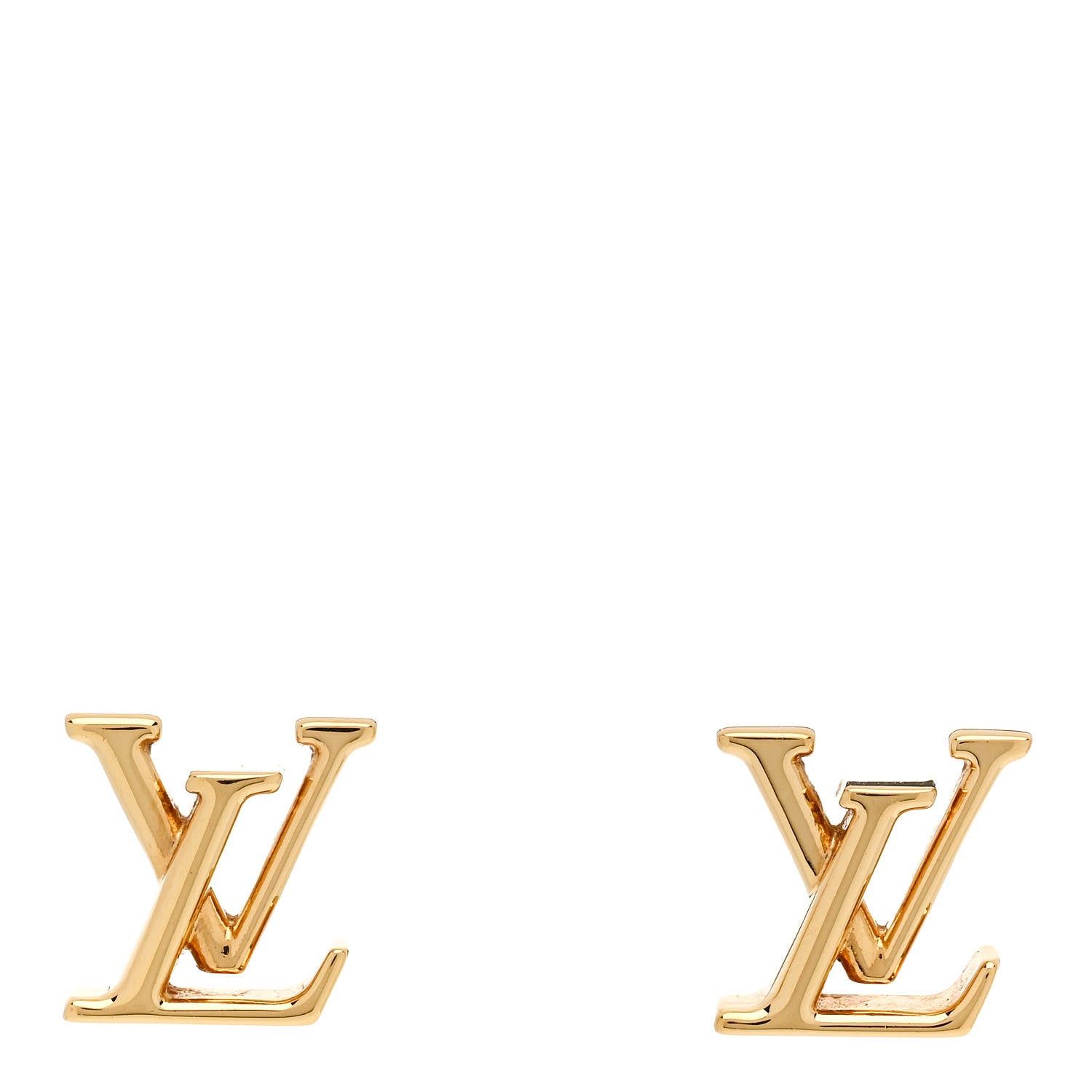 Louis Vuitton Metal LV Iconic Earrings Gold 1 of 6