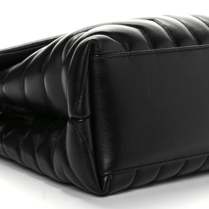 Saint Laurent Calfskin Y Quilted Monogram Medium Loulou Chain Satchel Black 7 of 10
