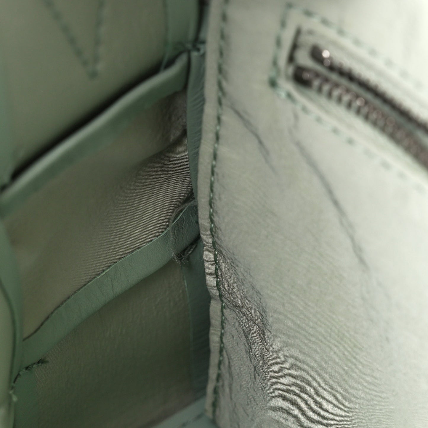 Paper Calfskin Maxi Intreccio Cassette Crossbody Bag Sage