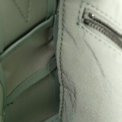 Bottega Veneta Paper Calfskin Maxi Intreccio Cassette Crossbody Bag Sage 9 of 9