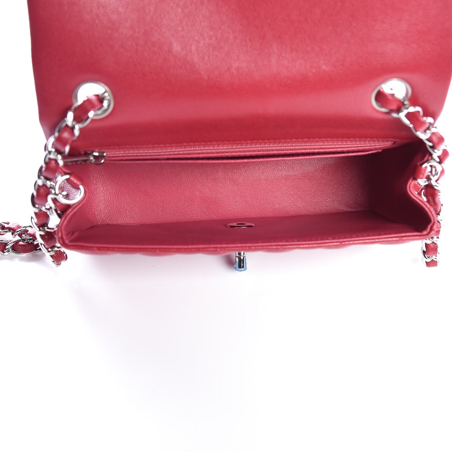Caviar Quilted Mini Rectangular Flap Pink