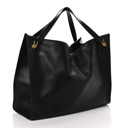 The Row Polished Saddle Calfskin Alexia Bag Black 4 of 12