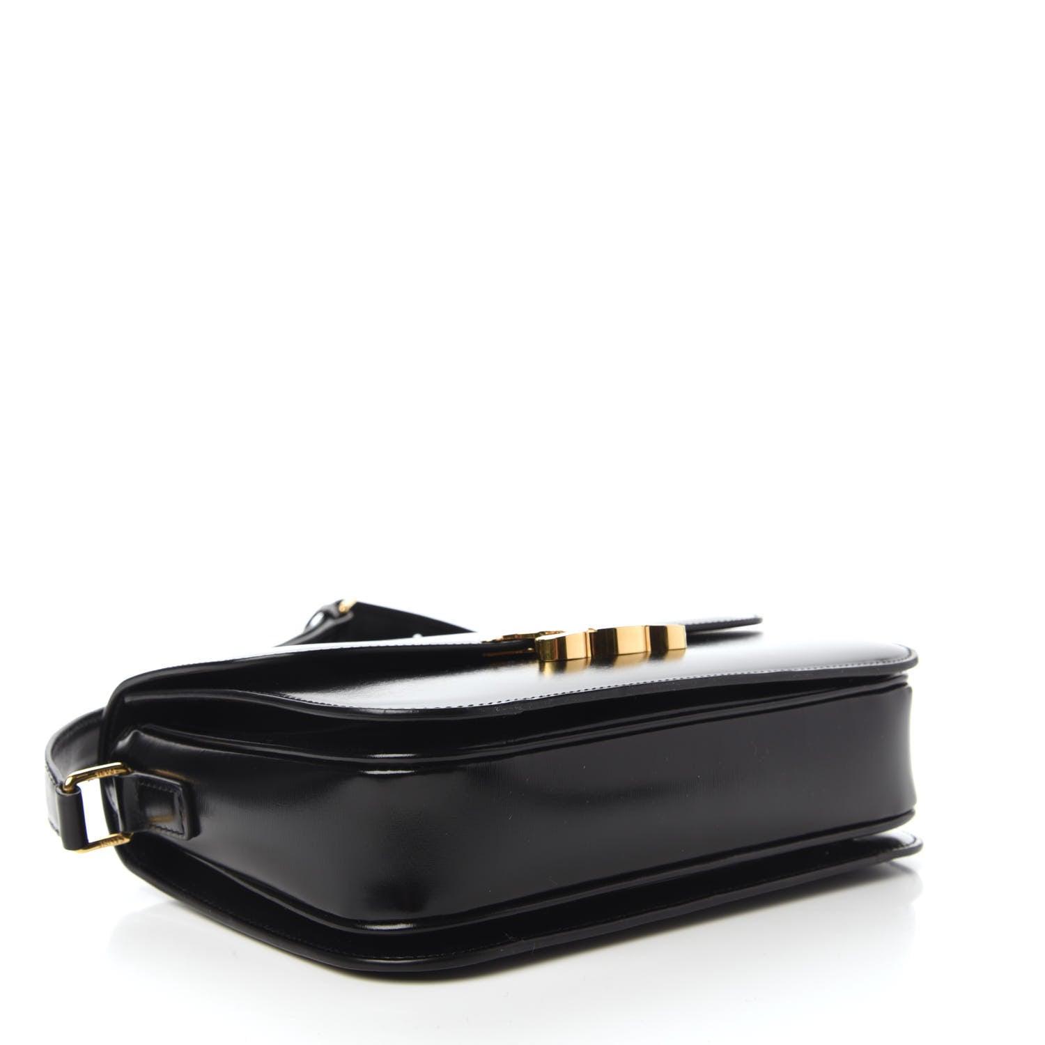 Celine Shiny Calfskin Medium Triomphe Black 4 of 11