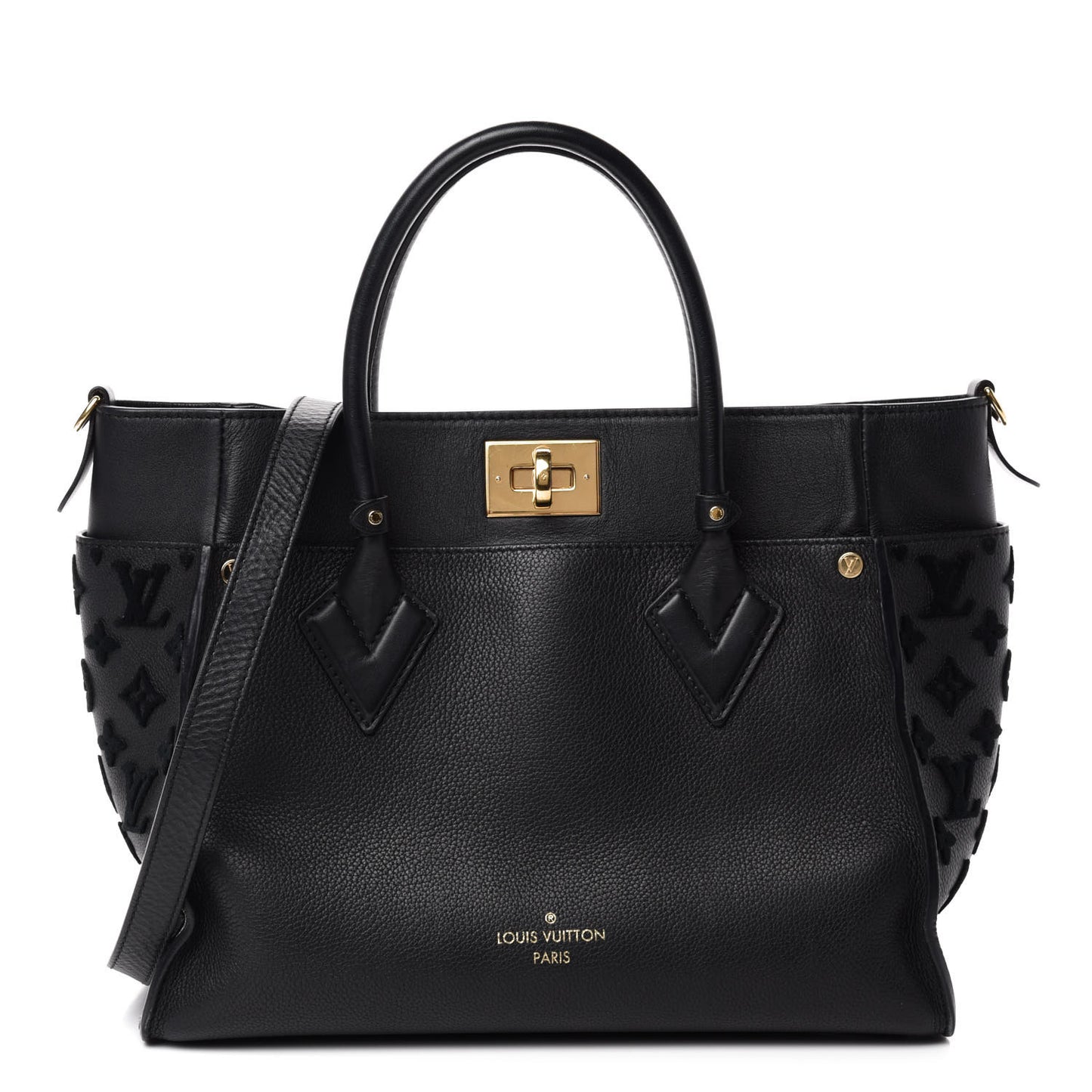 Calfskin Monogram Tufting On My Side Black