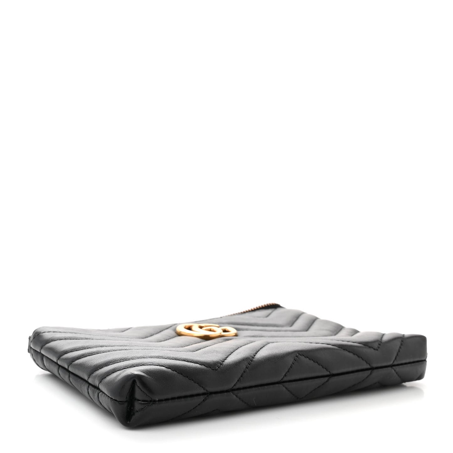 Calfskin Matelasse Mini GG Marmont Chain Bag Black