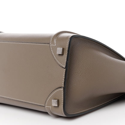 Celine Drummed Calfskin Micro Luggage Souris 10 of 10