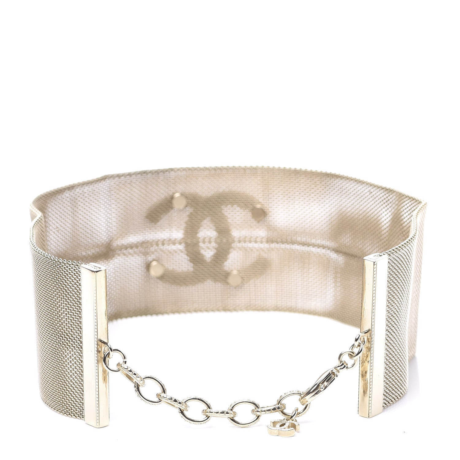 Chanel Mesh CC Choker Necklace Gold 3 of 8