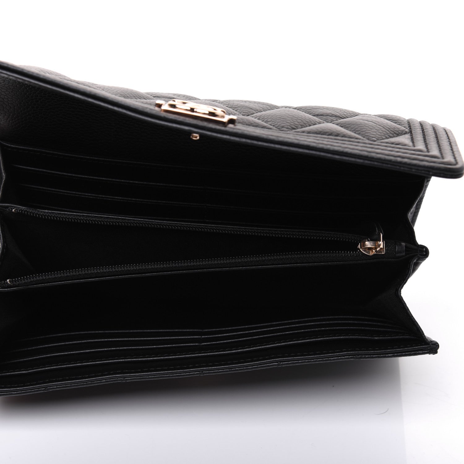 Chanel Caviar Quilted Long Boy Flap Wallet Black 5 of 14