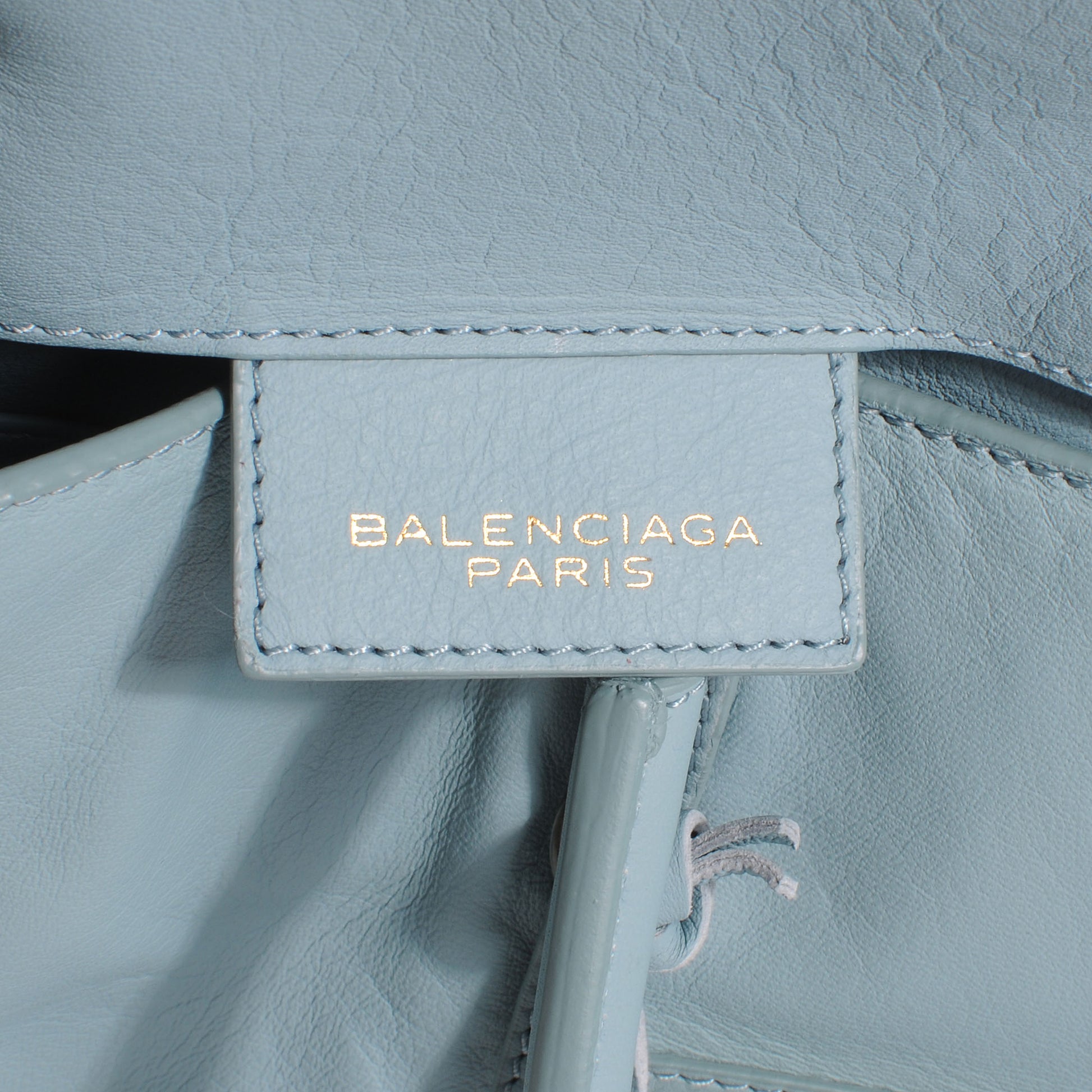 Balenciaga Smooth Calfskin Papier Ledger Tote Bleu Acier 5 of 7