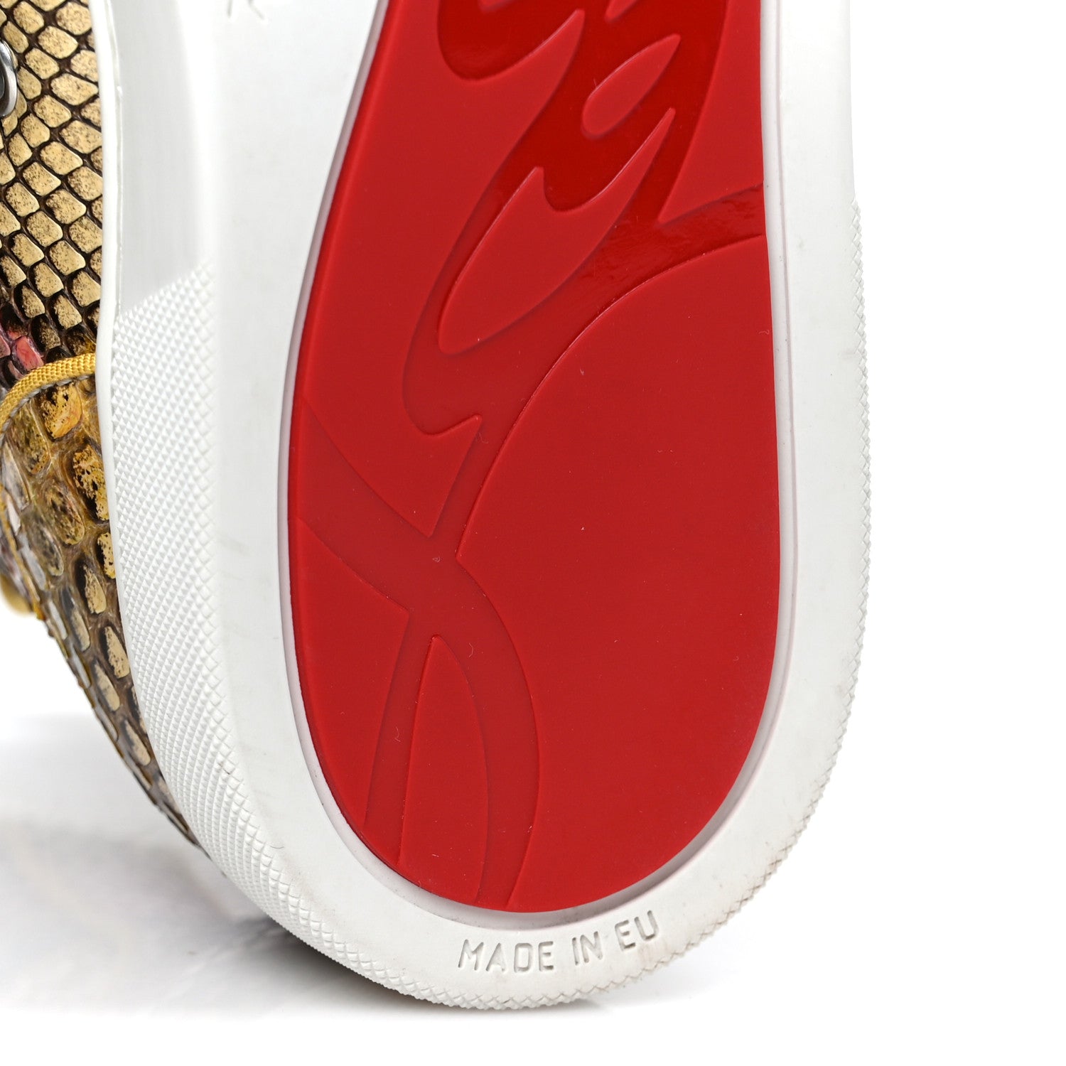 Christian Louboutin Snakeskin Mens Louis Flat Sneakers 40 Multicolor 8 of 10