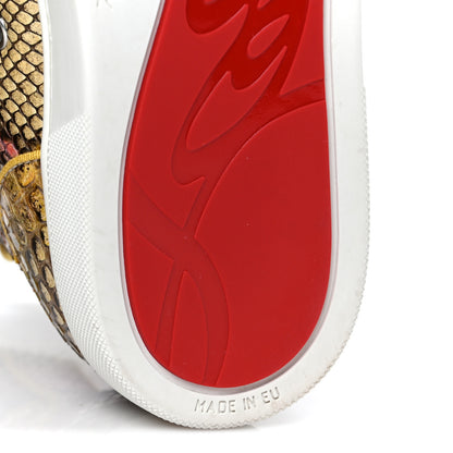 Christian Louboutin Snakeskin Mens Louis Flat Sneakers 40 Multicolor 8 of 10